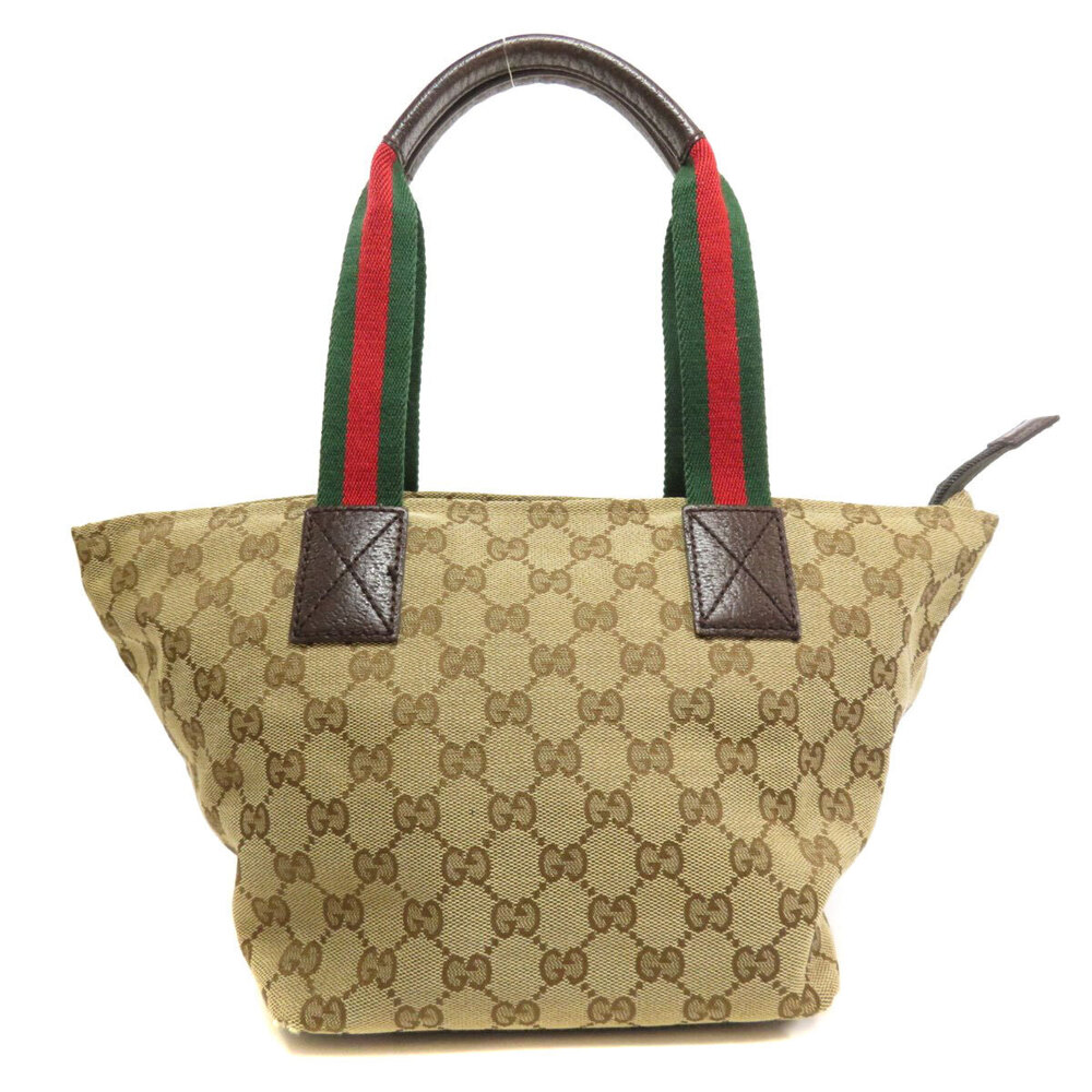 Gucci Sherry GG Monogram green red web Line stripe Tote